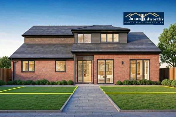 Home extension focusing on boundary line Gillingham